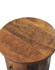 Linden Drum Chest of Drawers in Chestnut
