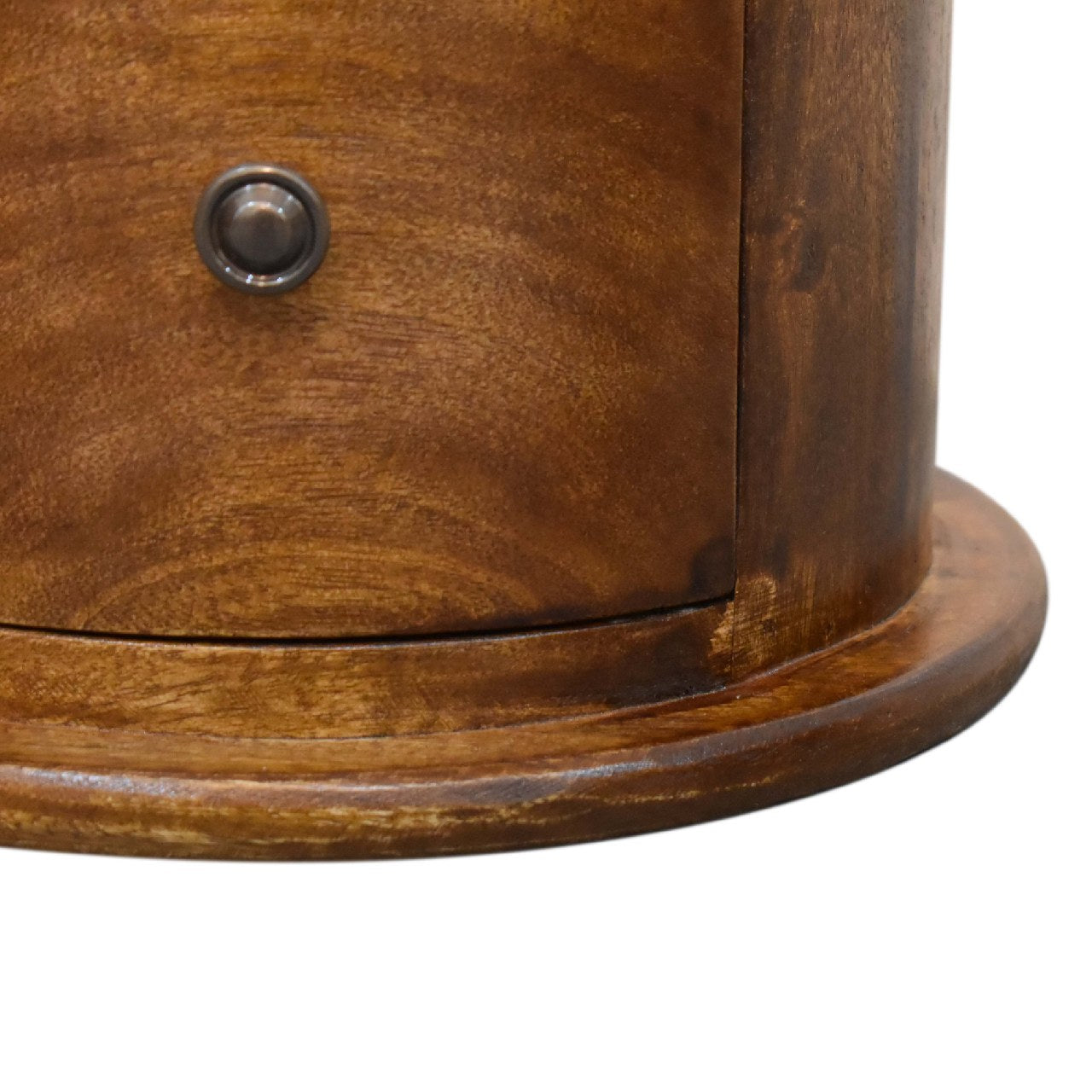 Linden Drum Chest of Drawers in Chestnut