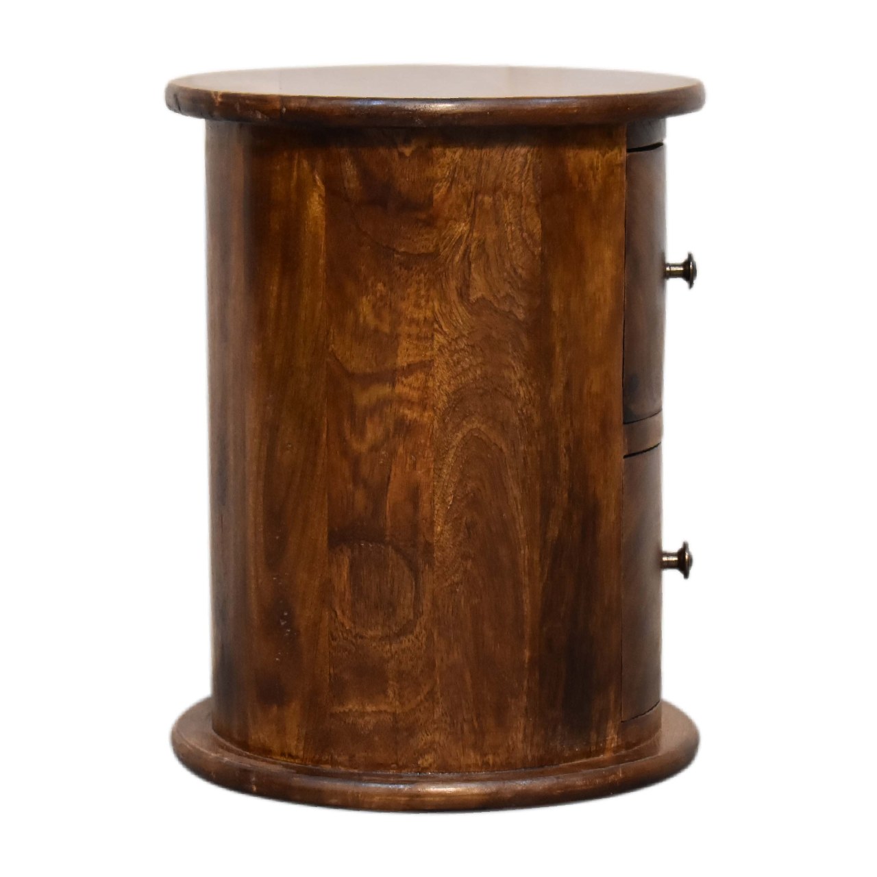 Linden Drum Chest of Drawers in Chestnut