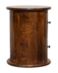 Linden Drum Chest of Drawers in Chestnut