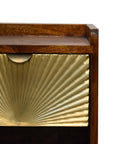 Small Manila 1 Drawer Gold Bedside Table