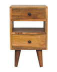 Lumpar Mango Wood Bedside Table in Oak