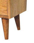 Lumpar Mango Wood Bedside Table in Oak