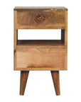 Lumpar Mango Wood Bedside Table in Oak