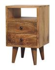 Kuwala Mango Wood Bedside Table in Oak