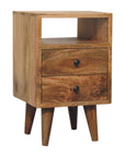 Kuwala Mango Wood Bedside Table in Oak