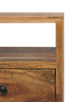Kuwala Mango Wood Bedside Table in Oak