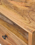 Kuwala Mango Wood Bedside Table in Oak