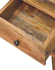 Kuwala Mango Wood Bedside Table in Oak