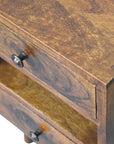 Lumpar Mango Wood Bedside Table in Chestnut