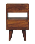 Lumpar Mango Wood Bedside Table in Chestnut