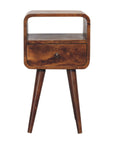 Goa South Mango Wood Bedside Table in Chestnut