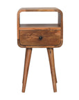 Goa South Mango Wood Bedside Table in Oak
