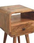 Goa South Mango Wood Bedside Table in Oak