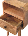 Goa South Mango Wood Bedside Table in Oak