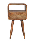 Goa South Mango Wood Bedside Table in Oak
