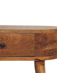 Vadso Mango Wood Console Table in Oak