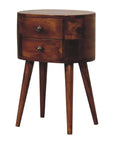Elver Mango Wood Bedside Table in Chestnut