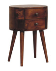Elver Mango Wood Bedside Table in Chestnut