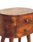 Elver Mango Wood Bedside Table in Chestnut