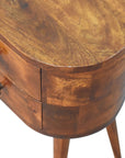 Elver Mango Wood Bedside Table in Chestnut