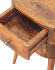 Elver Mango Wood Bedside Table in Chestnut