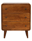 Kunn Mango Wood Chest of Drawers in Chestnut