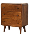 Kunn Mango Wood Chest of Drawers in Chestnut