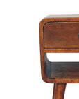Goa North Mango Wood Bedside Table in Chestnut