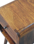 Goa North Mango Wood Bedside Table in Chestnut
