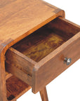 Goa North Mango Wood Bedside Table in Chestnut