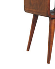 Goa North Mango Wood Bedside Table in Chestnut