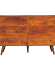 Kannan Mango Wood Chest of Drawers in Chestnut