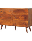 Kannan Mango Wood Chest of Drawers in Chestnut