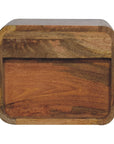 Kiwi Floating Mango Wood Bedside Table in Oak