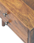 Flam Mango Wood Bedside Table in Chestnut