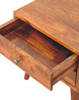 Flam Mango Wood Bedside Table in Chestnut