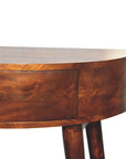 Luna Mango Wood Console Table in Chestnut