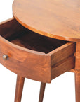 Luna Mango Wood Console Table in Chestnut