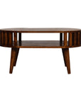 Biwa Mango Wood Coffee Table in Chestnut