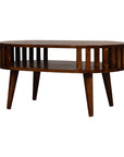 Biwa Mango Wood Coffee Table in Chestnut