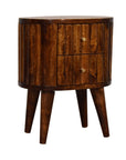 Lahti Mango Wood Beside Table in Chestnut