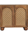 Jaipur Mango Wood Rattan Cabinet in Oak