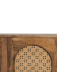 Jaipur Mango Wood Rattan Cabinet in Oak