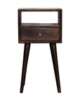 Nusa Mango Wood Bedside Table in Walnut