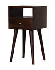 Nusa Mango Wood Bedside Table in Walnut
