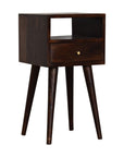 Nusa Mango Wood Bedside Table in Walnut