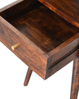 Nusa Mango Wood Bedside Table in Walnut