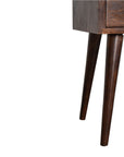 Nusa Mango Wood Bedside Table in Walnut