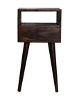 Nusa Mango Wood Bedside Table in Walnut